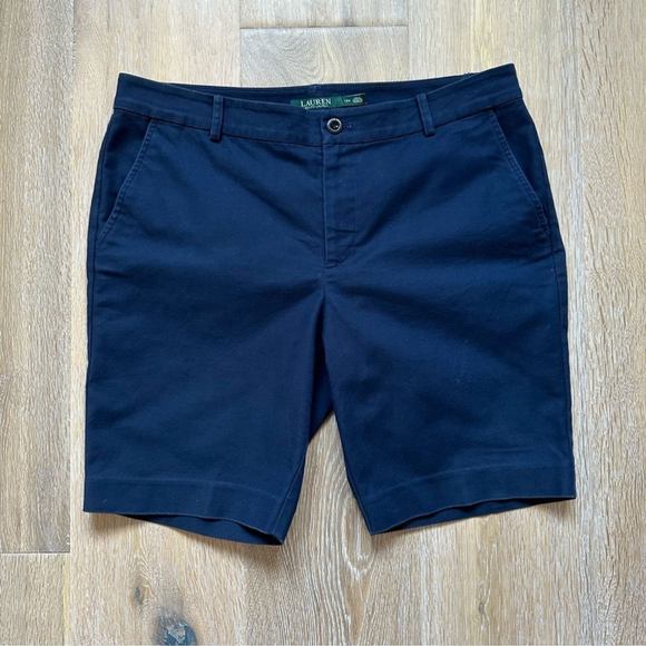 Lauren by Ralph Lauren Navy Blue Bermuda Shorts - Size 12P - Picture 10 of 11